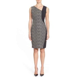 Elie Tahari Mixed Media Sheath Body-con Dress Size 0